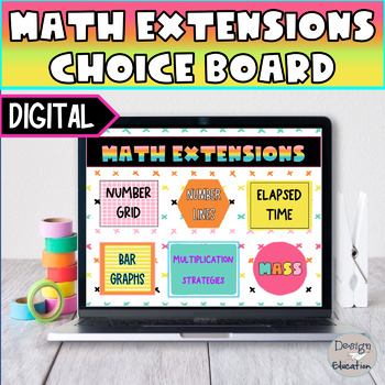 Preview of Digital Math Talk Extensions Choice Board | Distance Learning