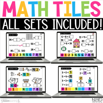 Preview of Digital Math Tiles: ALL SETS! {Boom Cards™}