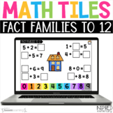 Digital Math Tiles: Fact Families to 12 Boom Cards™ {Addit