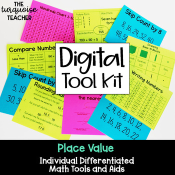 Preview of Digital Math Tool Kit Aids | Place Value 3rd Grade Distance Learning Google