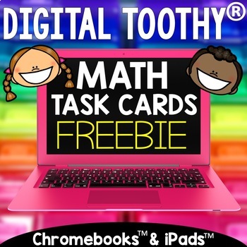 Preview of Digital Math Toothy® Basic Addition Task Cards