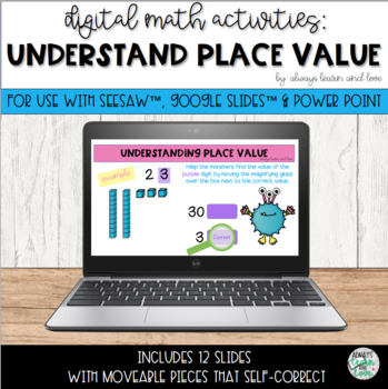 Preview of Digital Math Understand Place Value of 2 Digit Numbers Seesaw™ Google™