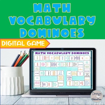 Preview of Digital Math Vocabulary Dominoes l Distance Learning