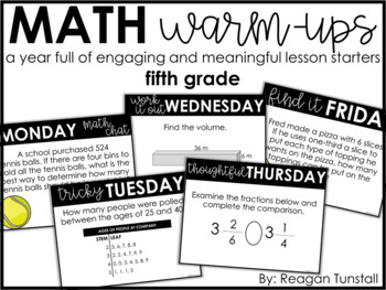 Preview of Math Warm-Ups | Number Talks Fifth Grade Digital