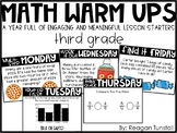 Math Warm-Ups | Number Talks 3rd Grade Digital| Spiral Review