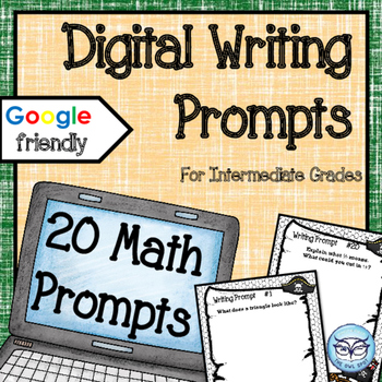 Preview of Math Writing Prompts (Digital Version)