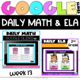 Digital Math and ELA Review for Google Classroom™ Bundle Week 13