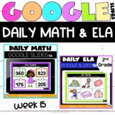 Digital Math and ELA Review for Google Classroom™ Bundle Week 15