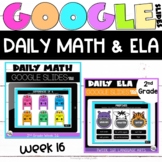 Digital Math and ELA Review for Google Classroom™ Bundle Week 16