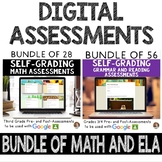 Digital Math & ELA SELF-GRADING Assessments - For Google C