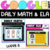 Digital Math and ELA for Google Classroom™ Bundle Week 6