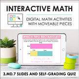 Digital Math for 3.MD.7 - Area: Mult/Add (Slides + Self-Gr