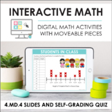 Digital Math for 4.MD.4 - Line Plots (Slides + Self-Grading Quiz)