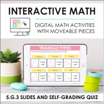 Preview of Digital Math for 5.G.3 - Shape Attributes (Slides + Self-Grading Quiz)