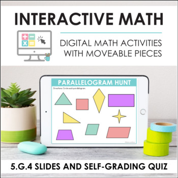 Preview of Digital Math for 5.G.4 - Classify Figures (Slides + Self-Grading Quiz)