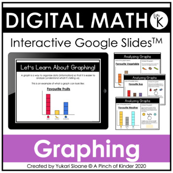 Preview of Digital Math for Kindergarten - Graphing (Google Slides™)