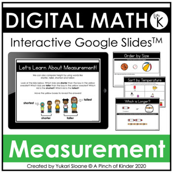 Preview of Digital Math for Kindergarten - Non-Standard Measurement (Google Slides™)