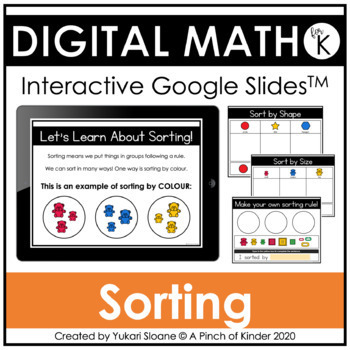 Preview of Digital Math for Kindergarten - Sorting (Google Slides™)