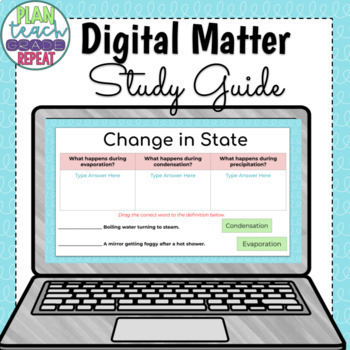 Preview of Digital Matter Study Guide - NC Essential Science Standards 5.P.2