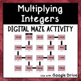 Digital Self Checking Maze Activity: Multiplying Integers