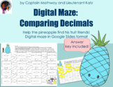 Digital Maze: Comparing Decimals on Google Slides