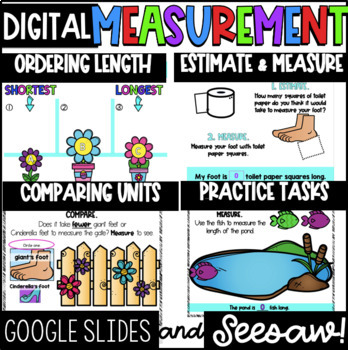 Preview of Digital Measurement - Google Slides - Seesaw - Distance Learning