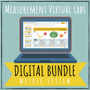 Preview of Digital Measurement - Metric System Virtual Labs BUNDLE | Google Classroom