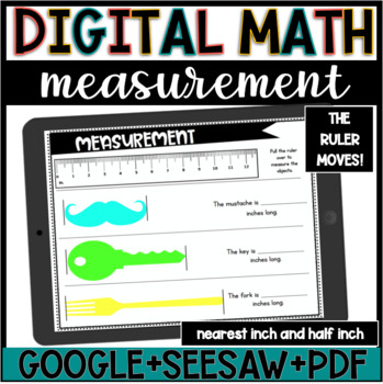 Preview of Digital Math//Customary Measurement Activity//Google Slides//DISTANCE LEARNING