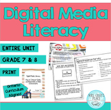 Digital Media Literacy Lessons - Grade 7 and 8 (Ontario Cu