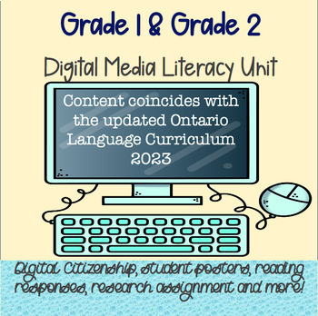 Preview of Digital Media Literacy Unit: Literacy Connections and Applications for Gr. 1 & 2