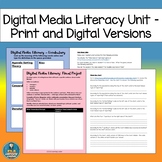 Digital Media Literacy Unit for High School - Print and Di