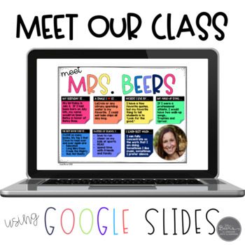 Preview of Back to School Digital Meet Our Class for Google Slides | Distance Learning