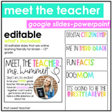 Digital Meet the Teacher Slides | Editable | Google Slides & PPT