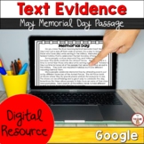 Memorial Day Digital Reading Passage | Citing and Finding 
