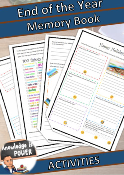 Preview of Digital Memory Book | End of the Year | Summer Activities | English + Spanish