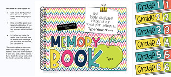 Preview of Digital Memory Book (Online Yearbook Editable Google Slides Template)