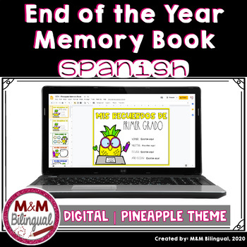 Preview of Digital Memory Book | SPANISH | Pineapples