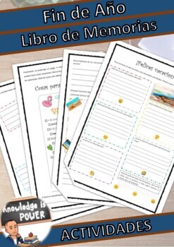 Preview of Digital Memory Book Spanish | End of the Year | Summer Activities