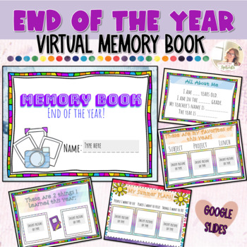 Preview of Digital Memory Book | Yearbook | End of the Year Activities for Virtual Students