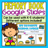 Digital Memory Book for Google Slides (Distance Learning)