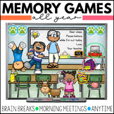 Memory Activity Games BUNDLE Brain Breaks Morning Meetings
