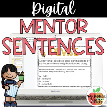 Preview of Digital Mentor Sentences | Intermediate | Set 1 | Distance Learning