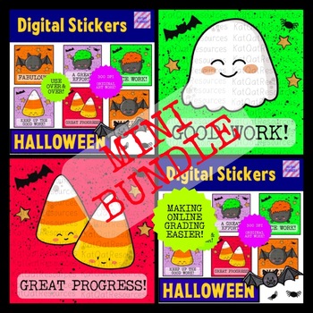 Preview of Digital Merit Stickers - Reward Motivational - Google App / See Saw Halloween