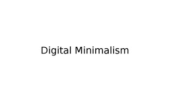 Preview of Digital Minimalism