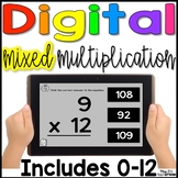 Digital Mixed Multiplication Fact Practice | 0 - 12