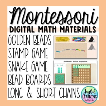 Preview of Digital Montessori Math Activities - Distance Learning Bundle