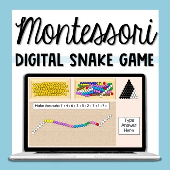 Preview of Digital Montessori Snake Game - Addition & Subtraction