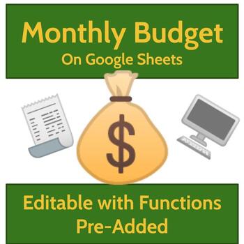 Preview of Digital Monthly Budget