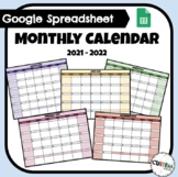 Digital Monthly Teacher Calendar | 2022-2023 | Google Sheets
