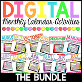 Digital Monthly Calendar Activities BUNDLE